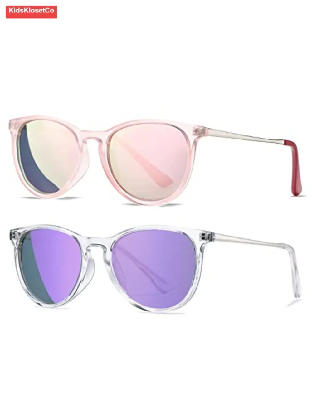 Polarized Kids Sunglasses 100% UV Protection TR90 Frame Stainless Steel Temples